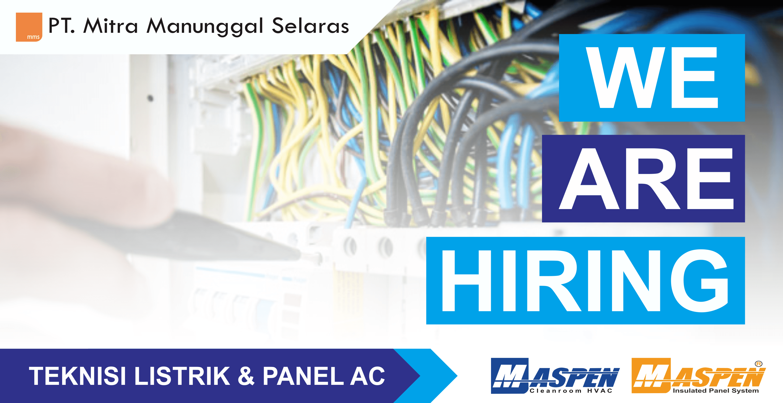Lowongan Pekerjaan Teknisi Listrik & Panel AC (T-LPAC)