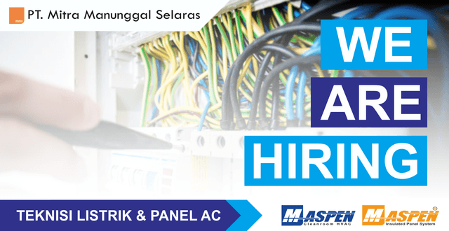 Lowongan Pekerjaan Teknisi Listrik & Panel AC (T-LPAC)