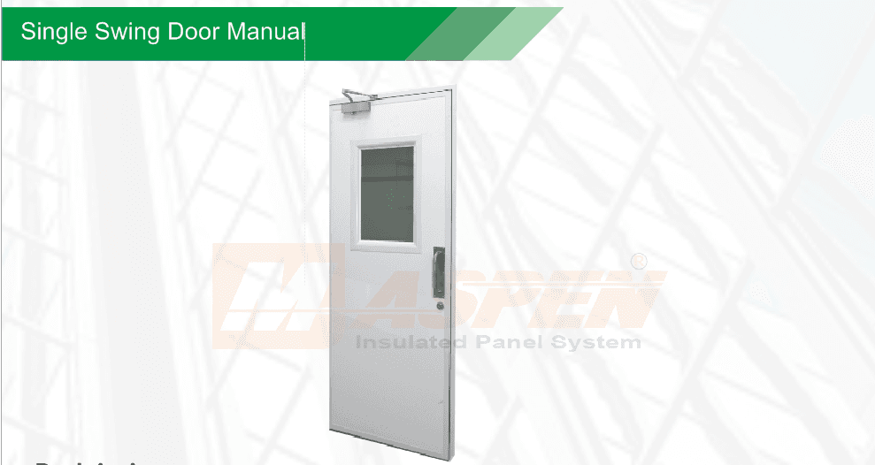 Single Swing Door Manual